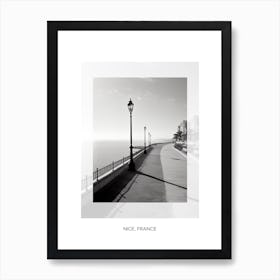 Poster Of Nice, France, Black And White Old Photo 4 Art Print