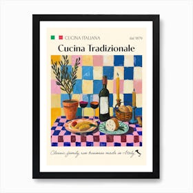 Cucina Tradizionale Trattoria Italian Poster Food Kitchen Art Print