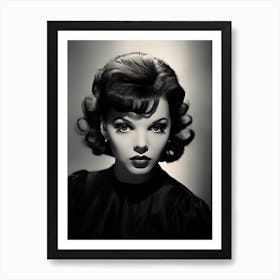Black And White Photograph Of Judy Garland Art Print