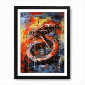 Snake Abstract Expressionism 4 Art Print