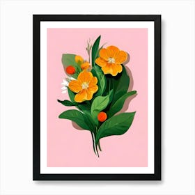 Bouquet Of Orange Flowers Art Print