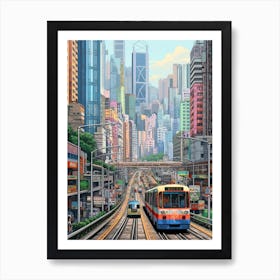 Hong Kong Pixel Art 2 Art Print