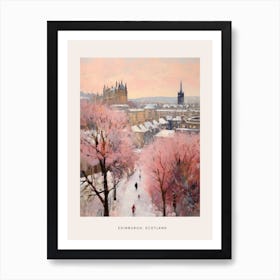 Dreamy Winter Painting Poster Edinburgh Scotland 4 Art Print