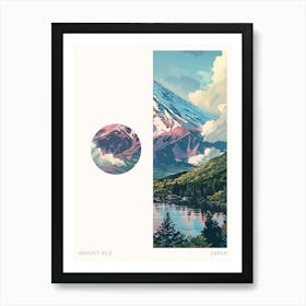 Mount Fuji Japan 10 Cut Out Travel Poster Art Print