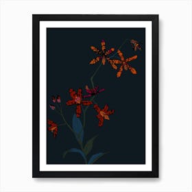 Fiery Orchids Art Print
