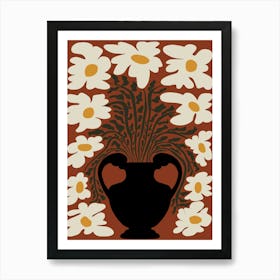 Bold Floral And Pottery Art Print