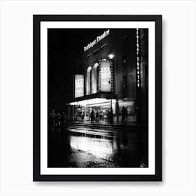 Trafalgar Square Theater at night Art Print