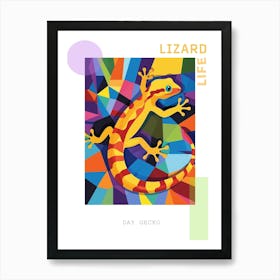 Day Gecko Abstract Modern Illustration 2 Poster Art Print