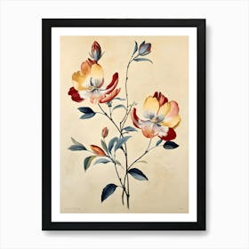 Flowers On A Branch 1 Art Print