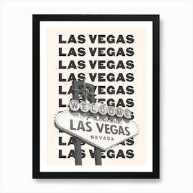 Las Vegas Black & White Art Print