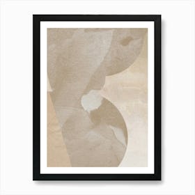 Abstract Beige Artwork Art Print