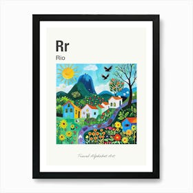 Kids Travel Alphabet  Rio 4 Art Print