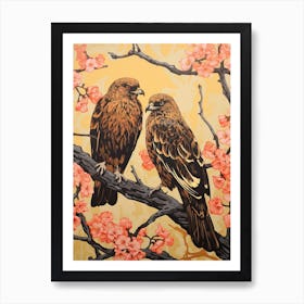 Art Nouveau Birds Poster Golden Eagle 1 Art Print