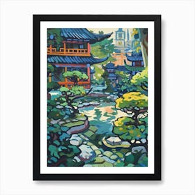 Yuyuan Gardens, China, Painting 3 Art Print