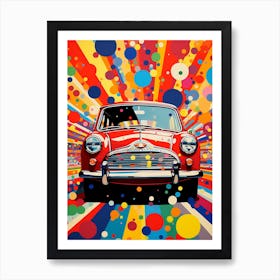 Classic Cars Dots 2 Art Print