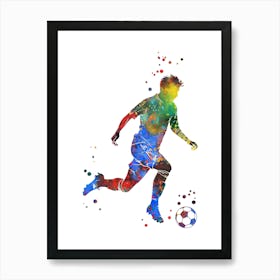 Male Soccer Player 3 Art Print