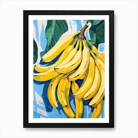 Bananas Fruit Summer Illustration 2 Art Print