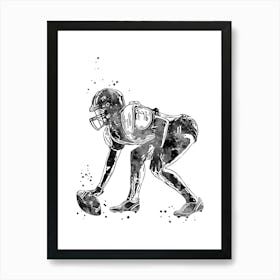 American Football Player Girl Art Print