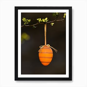 Orange Easter Egg Art Print