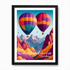 Cappadocia Hot Air Balloons Turkey Art Print