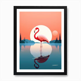 Elegant Flamingo Harmony Art Print