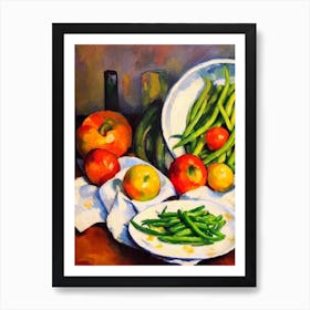 Green Beans Cezanne Style vegetable Poster