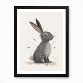 Jersey Wooly Rabbit Nursery Illustration 1 Art Print