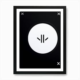 A Minimalist Graphic Interface Predominantly White With A Sleek Linear Design Pointers In Black Di 2 1 Art Print