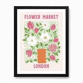 Flower Market Poster London - Gallery Wall Art Print Art Print