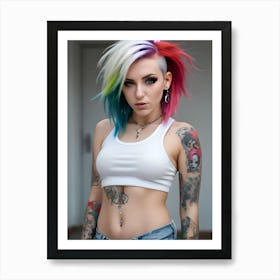 Pretty Punk Girl - Hall-O-Gram Creations 44 Art Print