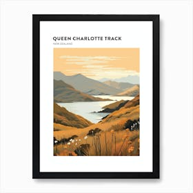 Queen Charlotte Track New Zealand 2 Hiking Trail Landscape Poster Art Print