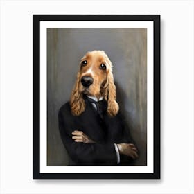 Happy Noisette The Dog Pet Portraits Art Print