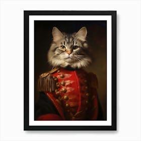 Victorian Animal Portrait, Dressed Animal Print, Royal Cat Poster, Royal Animal Painting, Renaissance Animal Portraits, Vintage Inspired Art Affiche