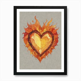 Heart Of Fire 23 Art Print