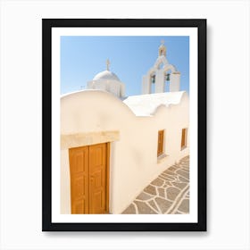 White Church In Paros Art Print