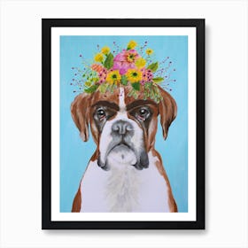 Frida Kahlo Boxer Art Print