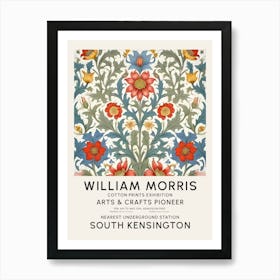 William Morris Style Art Exhibition Wildflowers Art Print