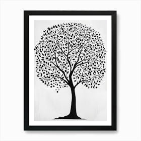 Lime Tree Simple Geometric Nature Stencil 1 Art Print
