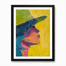 Portrait Of A Woman In A Hat 10 Art Print