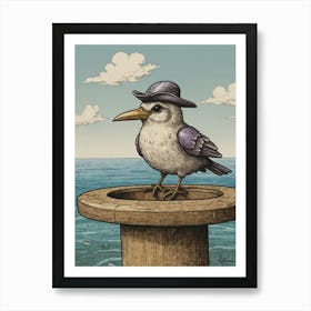 Bird In A Hat 1 Art Print