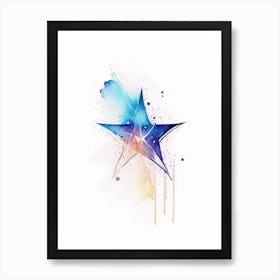 Star Symbol Minimal 1 Watercolour Poster