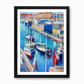 Port Of Marseille France Abstract Block 2 harbour Art Print