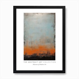 Orange And Teal Abstract Painting 1 Exhibition Poster Art Print