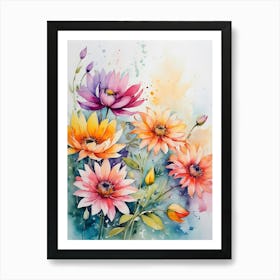 Watercolor Flowers 24 Art Print