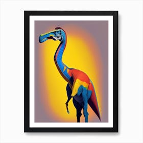 Corythosaurus Primary Colours Dinosaur Art Print