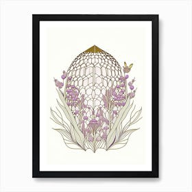 Liliac Beehive 4 Vintage Art Print