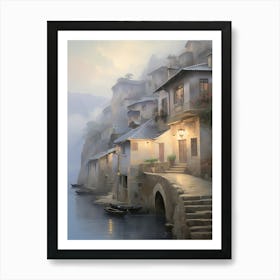 Village By The Water Art Print