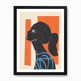 Colorful Abstract Woman Art Print