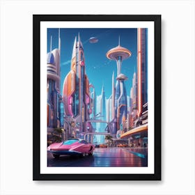 Futuristic City 2 Art Print