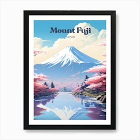 Mount Fuji Japan Hiking Travel Art Illustration Art Print